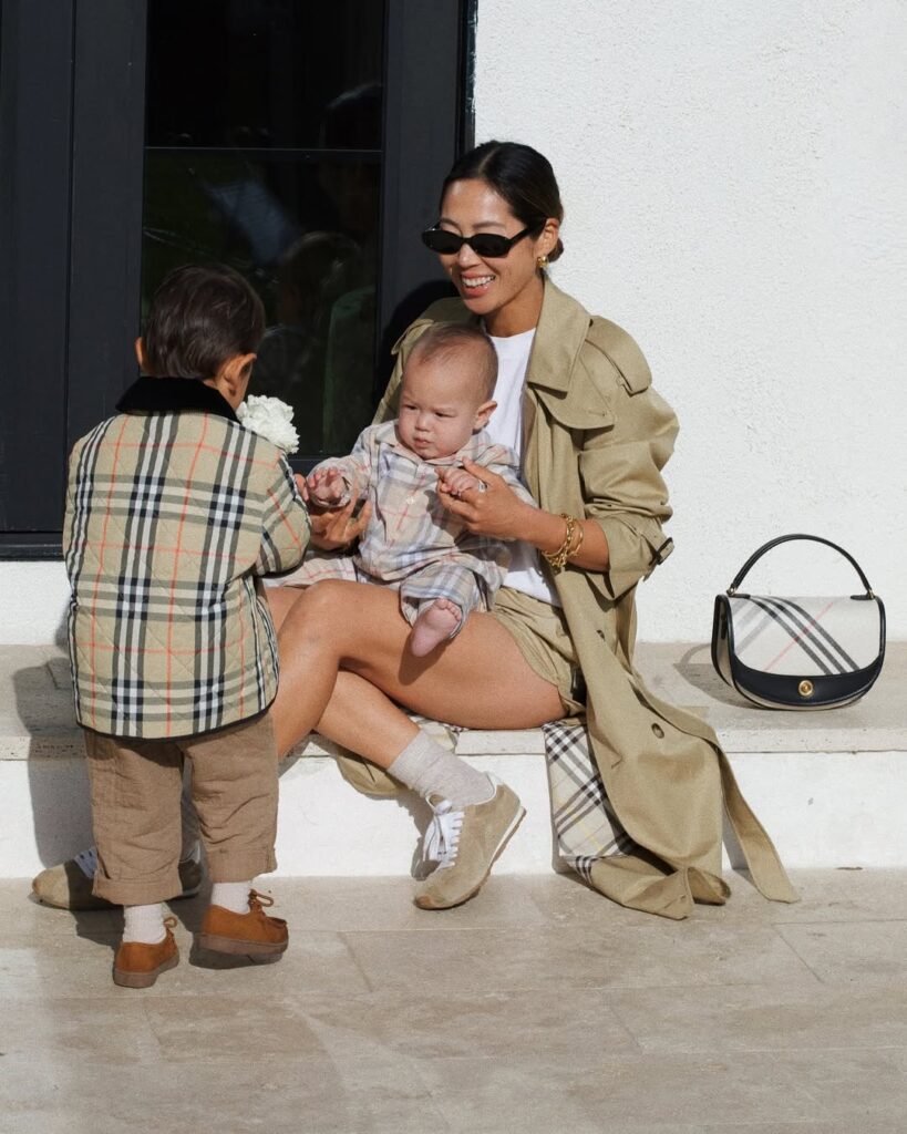 @burberry sent over the cutest matching fits for us for my first mother's day as a mom of two. #