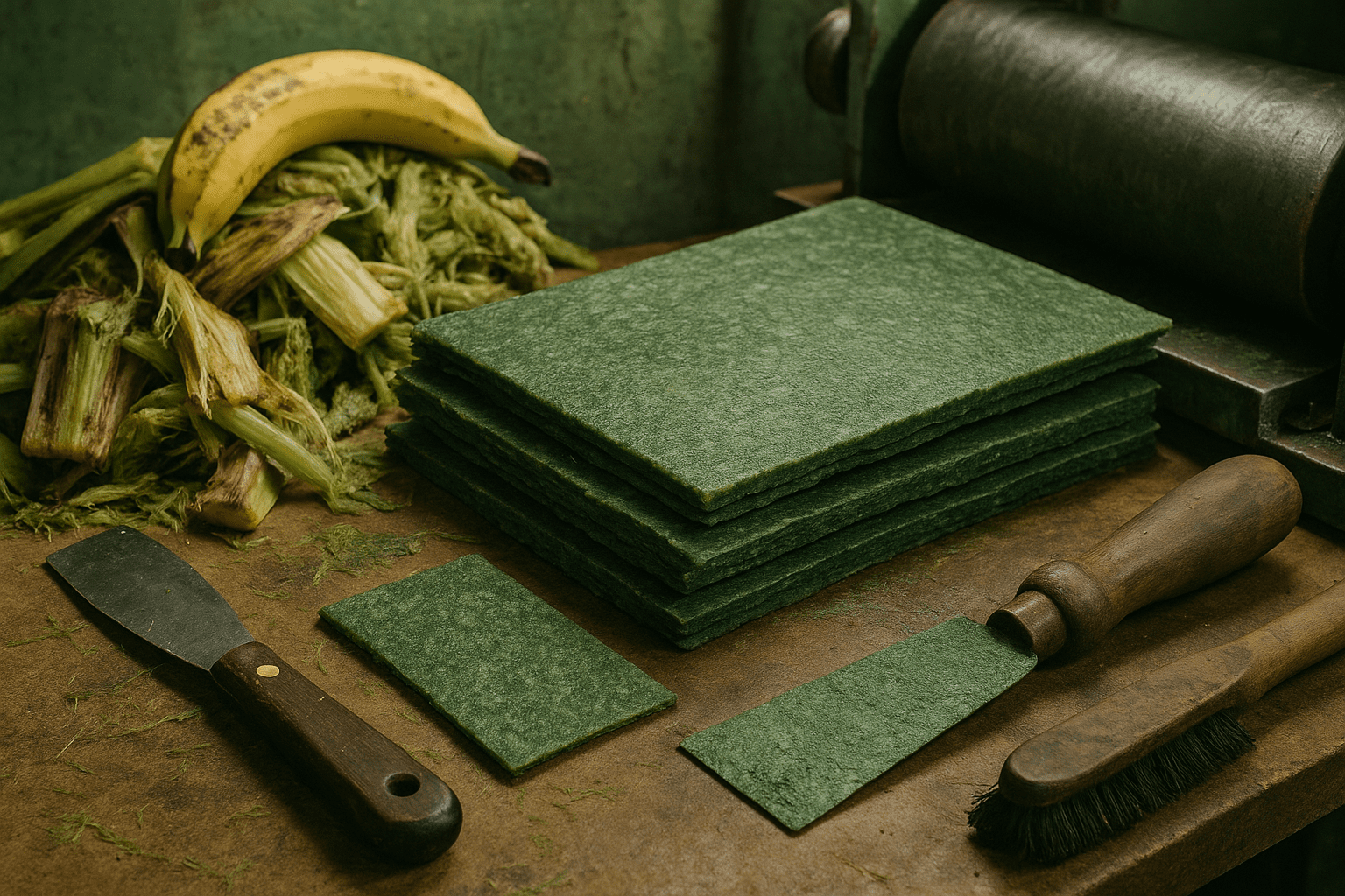 20251001 1614 banana waste transformation simple compose 01k6fnx328efr9hkey73b64res