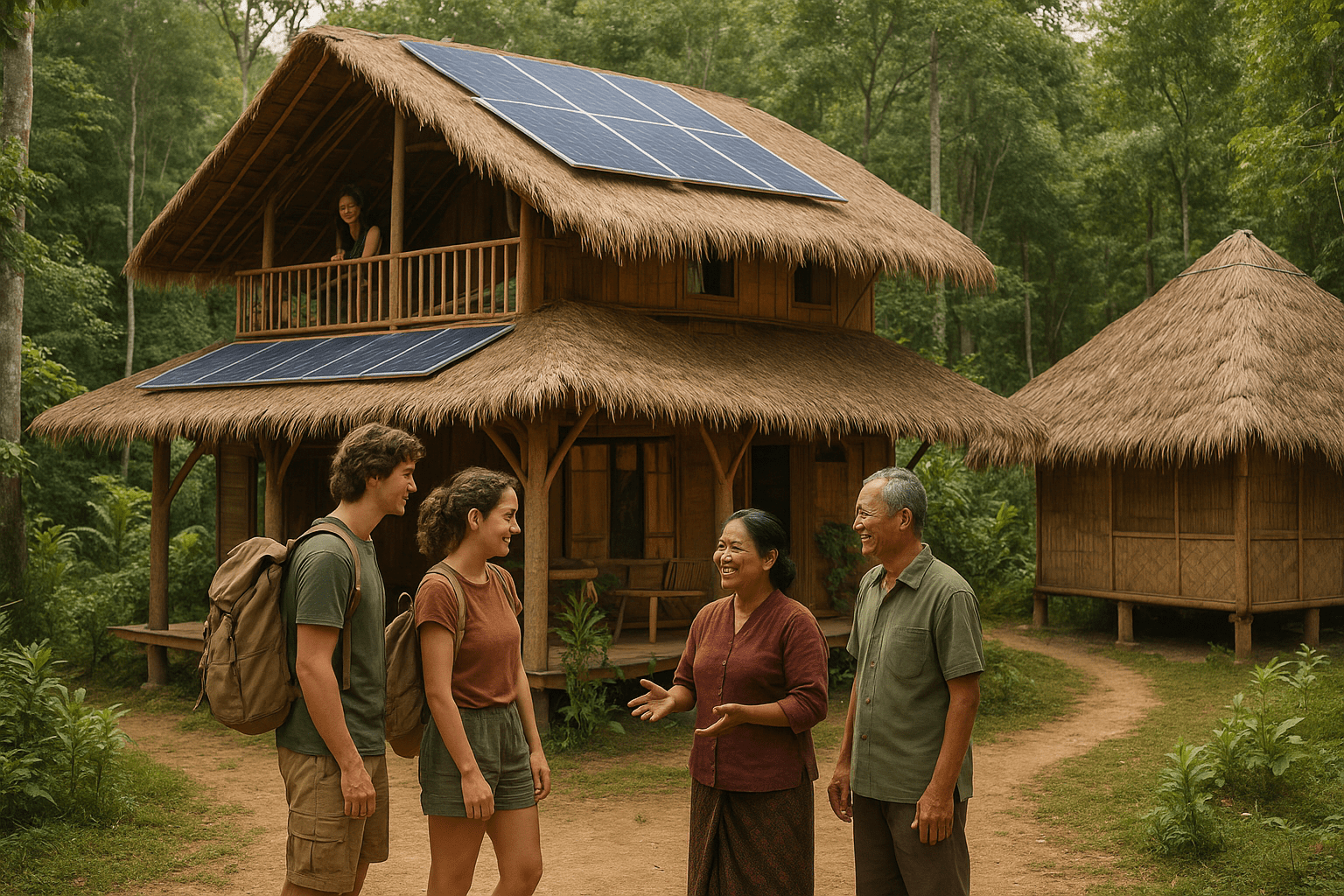 Eco-lodge in a forest setting for sustainable travel