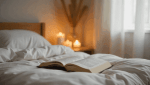 freepik a minimalist bedroom setup with books candles and 33975