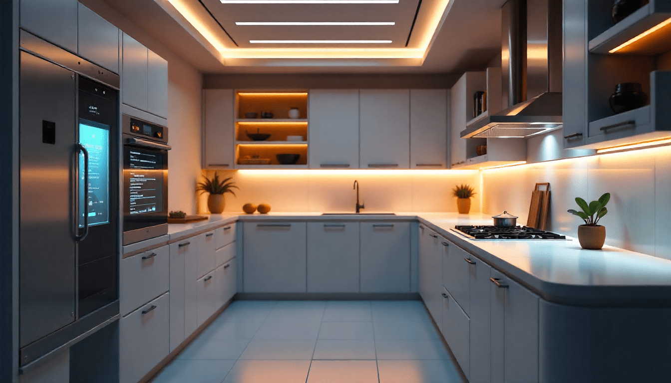 3D render of AI assistant in ambient environment