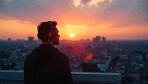 freepik a calm urban rooftop at sunset where someone quiet 64896