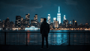 freepik a cinematic view of a person standing on a bridge 83820