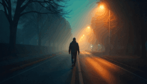 freepik a lone figure walking through a softly lit street 83821