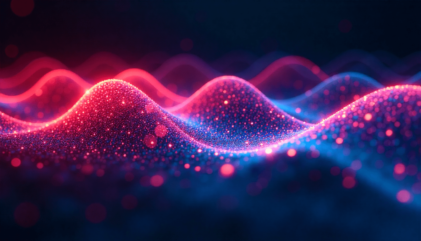 Vibrant digital waves illustrating quantum data