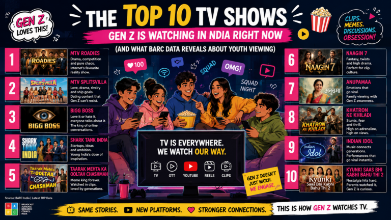 The Top 10 TV Shows Gen Z Is Watching in India Right Now — And What BARC Data Reveals About Youth Viewing